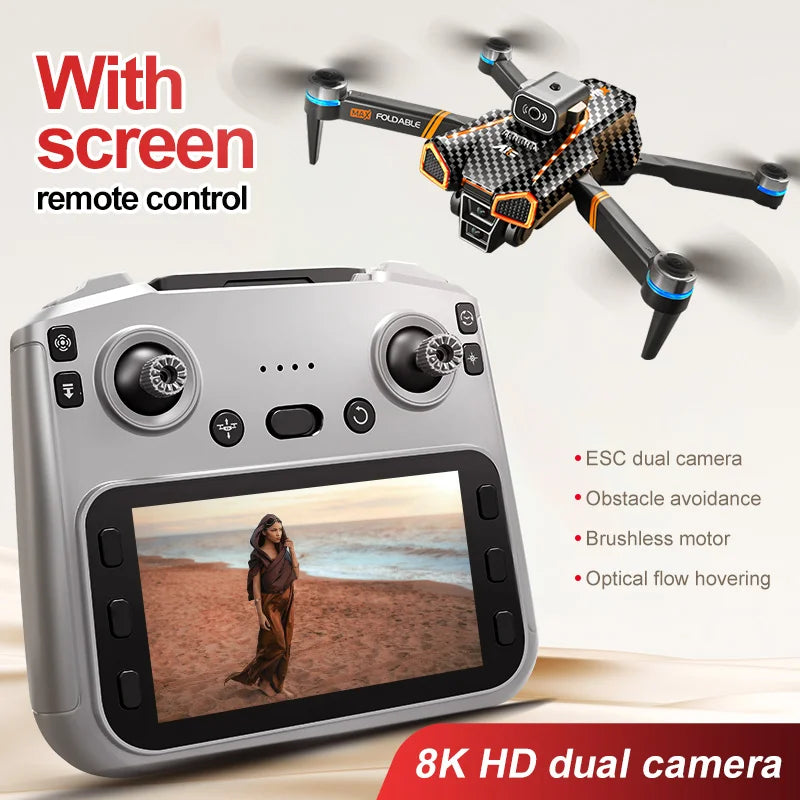 HOT-4K Professional HD Dual Camera New L600 PRO MAX GPS Drone 5KM 3-Axis Gimbal 360 Obstacle Avoidance Brushless Quadcopter Toy