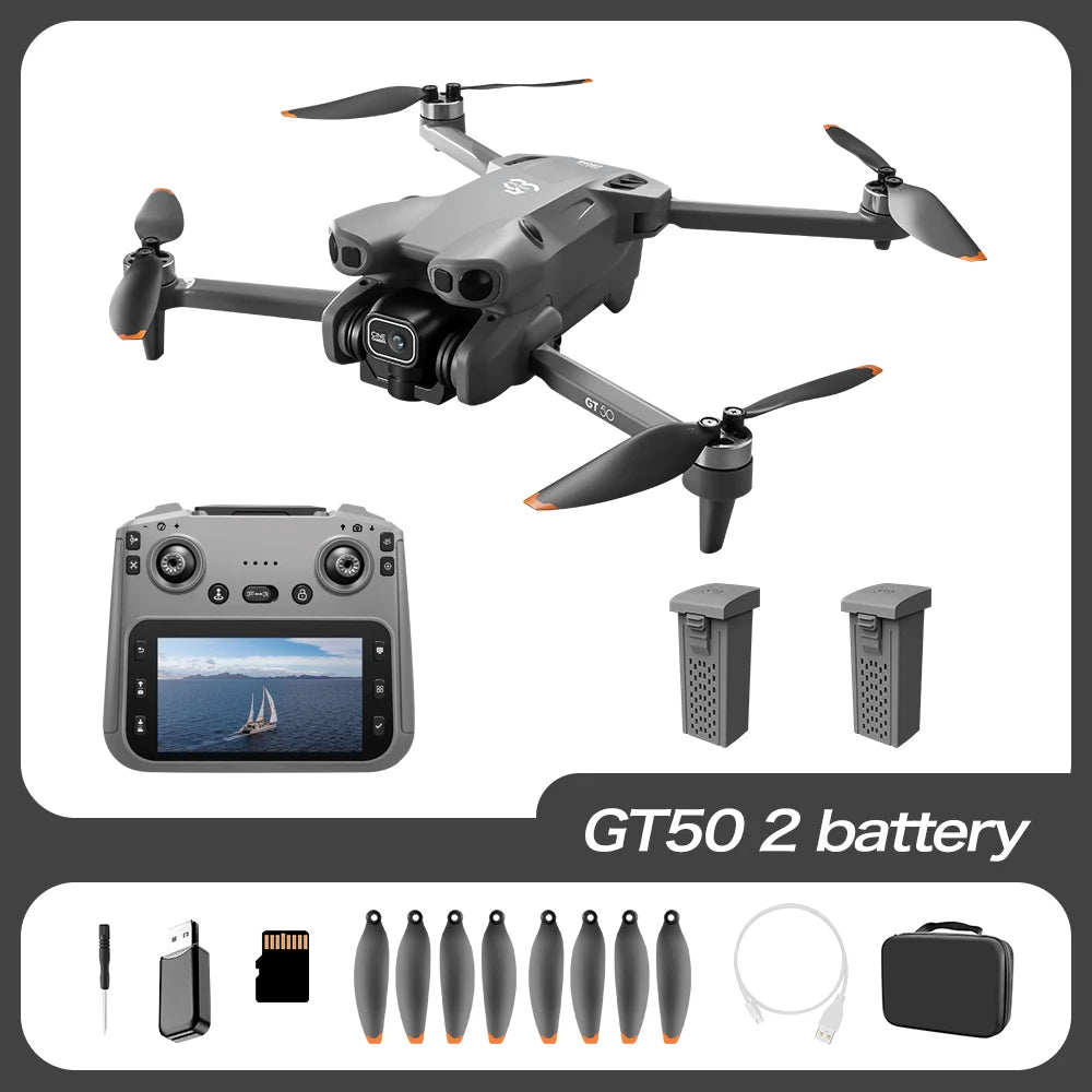 Foldable Drone with 4K Dual Cameras, 12.5CM Screen Remote, Brushless Motor, Optical Flow Hover, Intelligent Obstacle Avoidance, RC Quadcopter for Adults & Kids