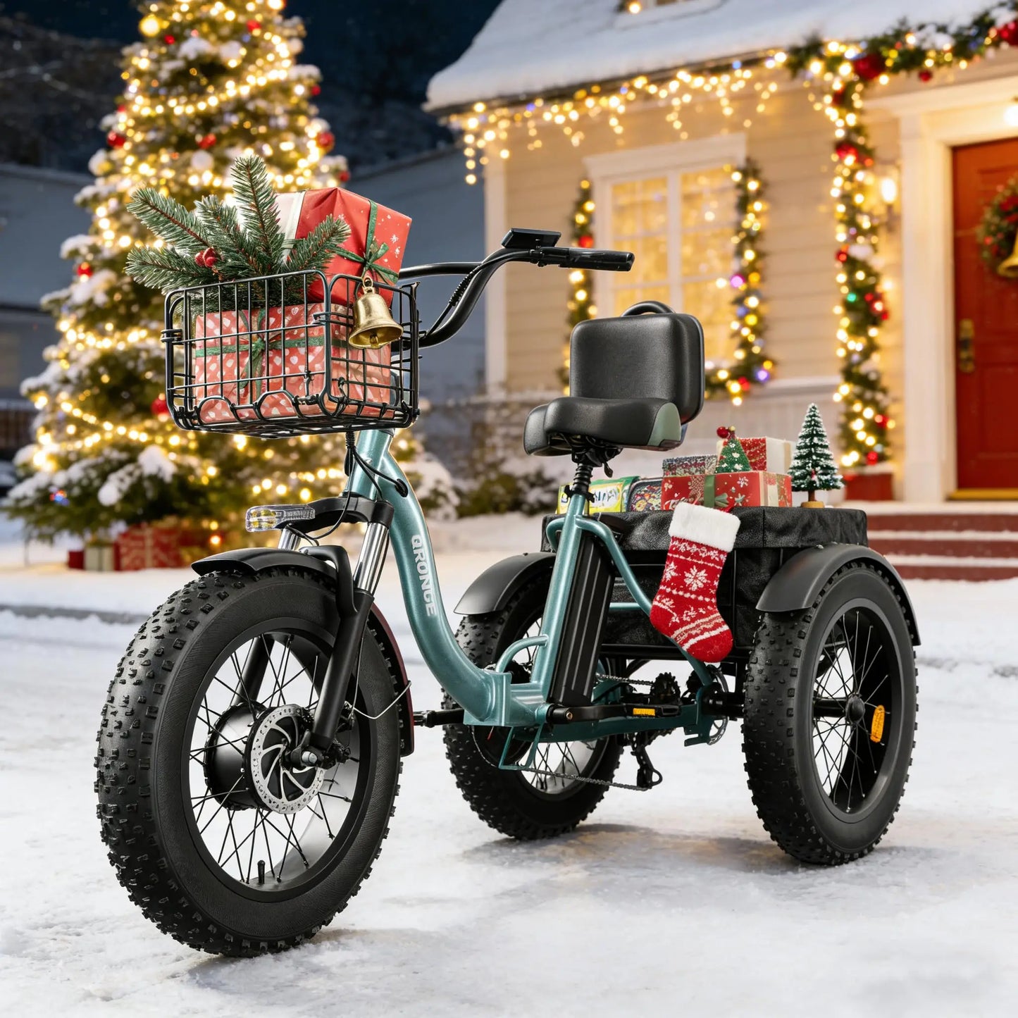 QRONGE Lava Electric Tricycle for Adults With 50 Mile Range