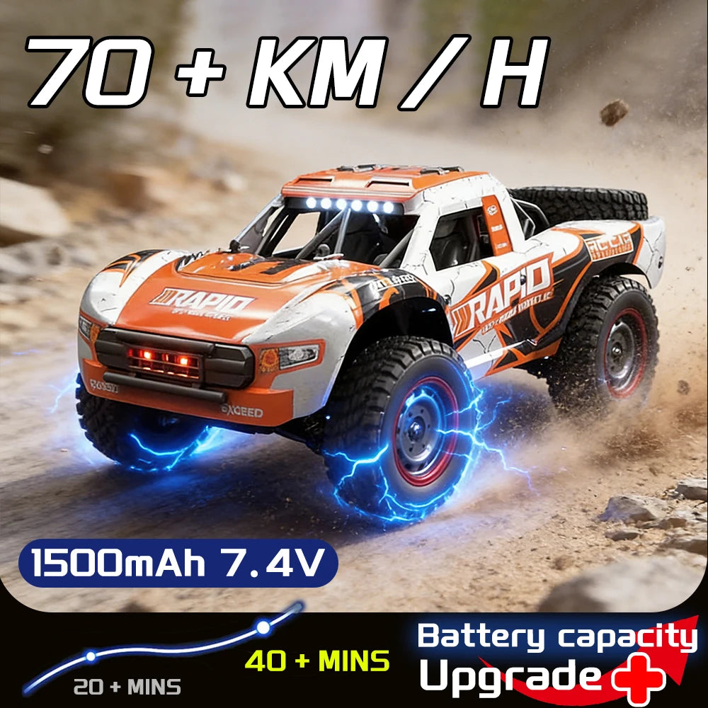 Q130B 4WD RC Car 70km/h High Speed Brushless Motor Off-Road Truck 2.4G Remote Control Vehicle Racing Car Toys for Adults Kids