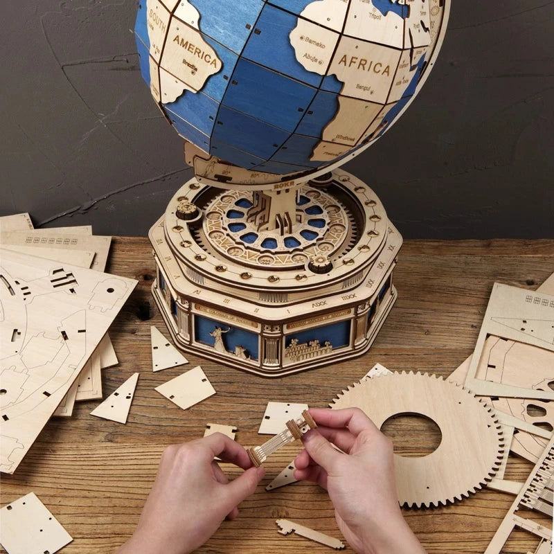 Robotime Globe Earth 3D Wooden Puzzle Ball Gift Toy