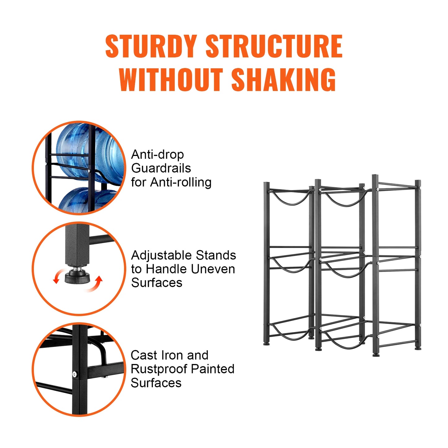 SucceBuy Multi-Tier Water Bottle Rack For Kitchen And Office