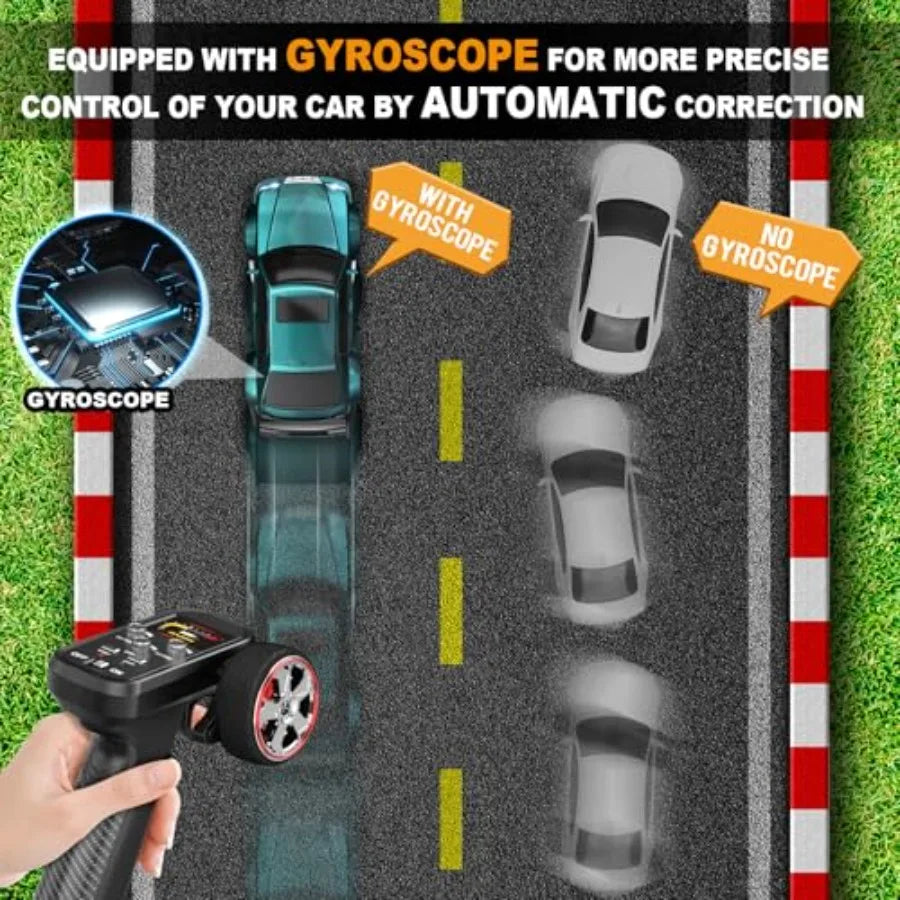 Mini RC Drift Car 1/43 with Gyroscope 4WD Full Proportional RC Car 2.4GHZ Hobby Grade Remote Control Cars RTR Model Vehicle 20+