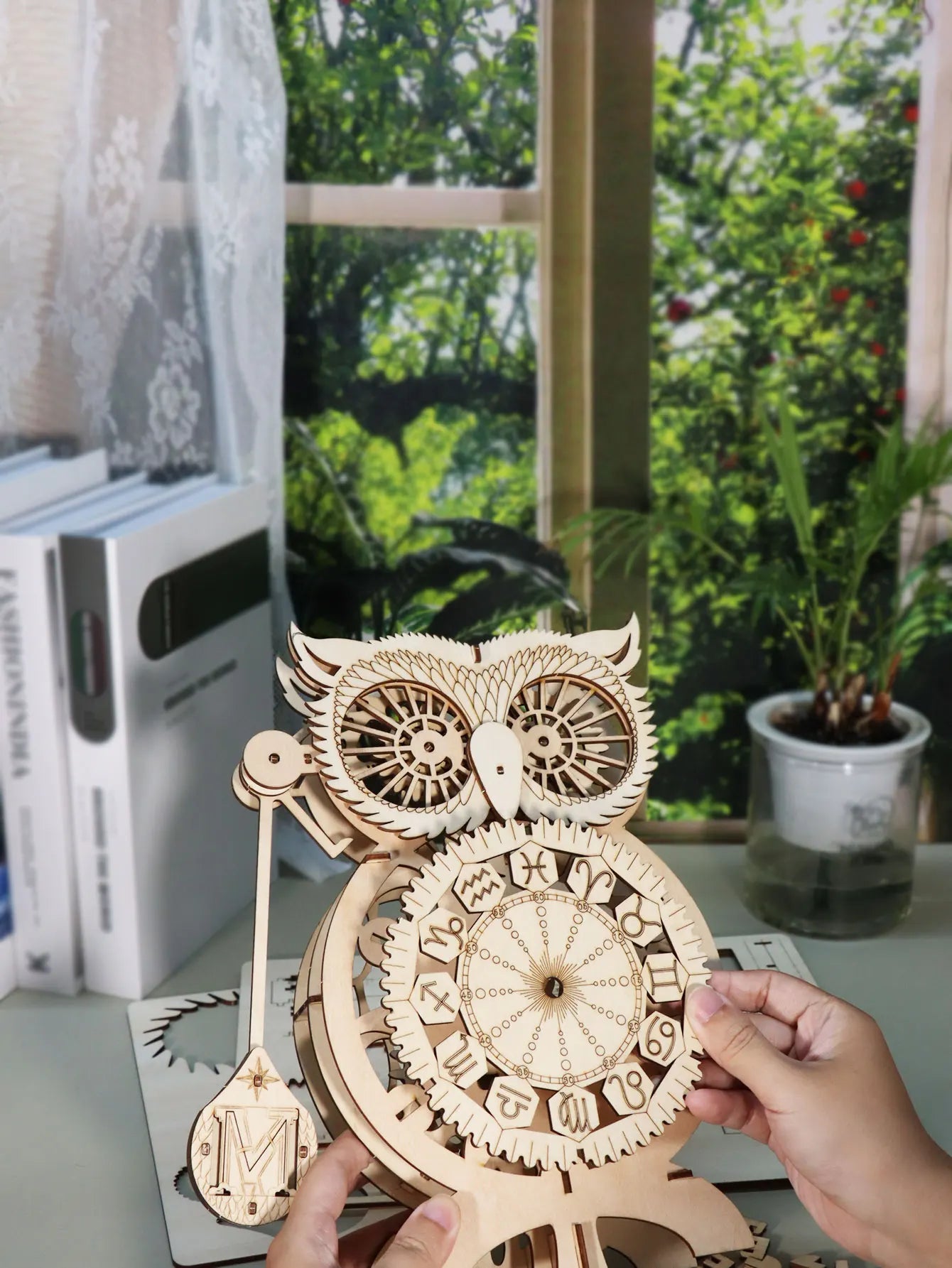Music Park 3D Wooden Puzzle Owl Clock Model Build Kit