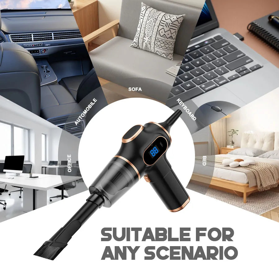 Wireless Car Vacuum Cleaner Mini Portable Auto Dust Cleaner