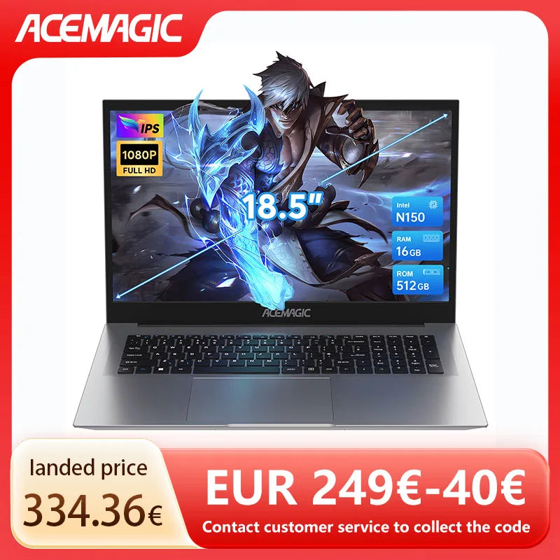 ACEMAGIC Windows 11 Pro Laptop With 16GB RAM 512GB SSD