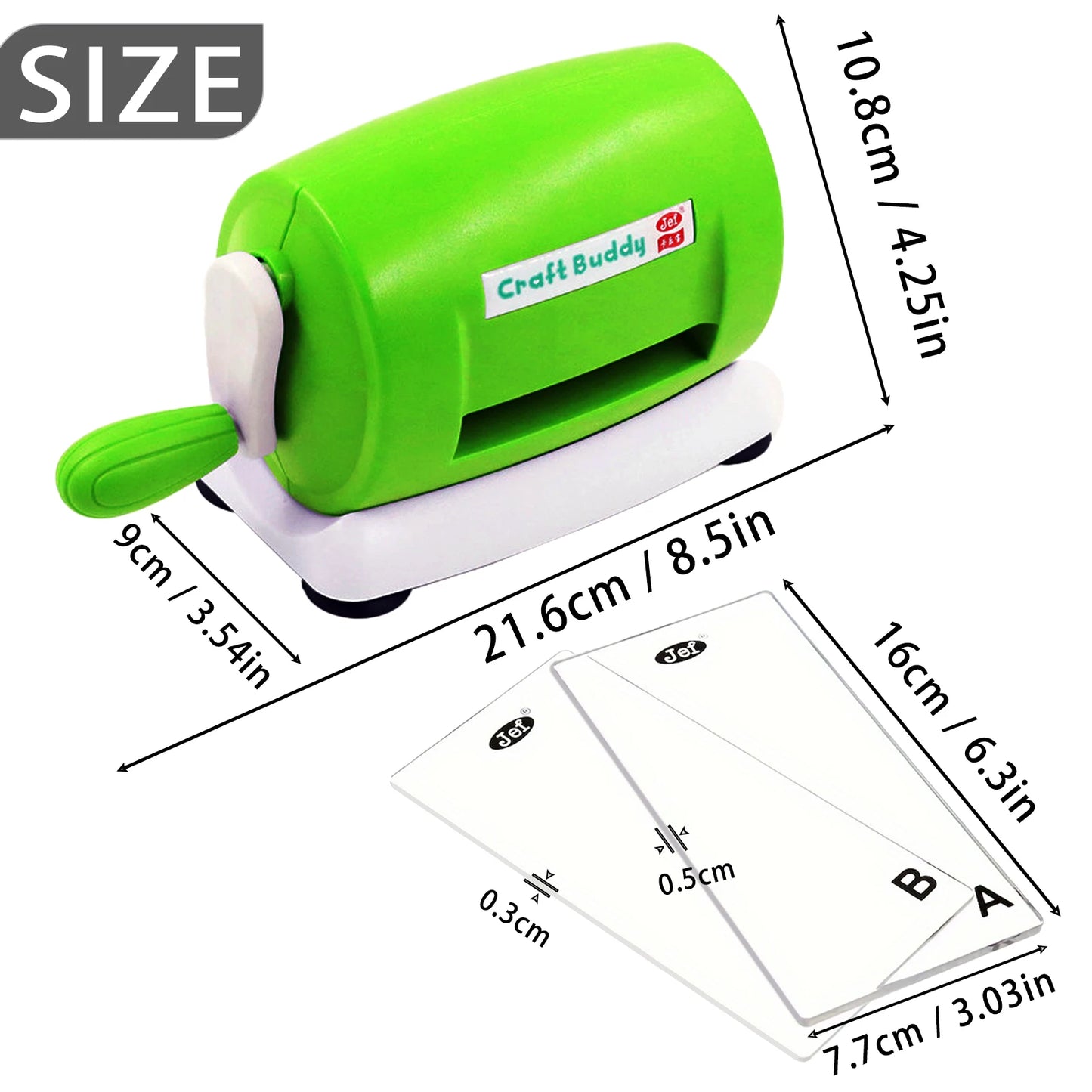Craft Buddy Manual Die Cutting & Embossing Machine – 2-in-1 Portable Hand Crank Paper Cutter for Scrapbooking, Card Making, DIY
