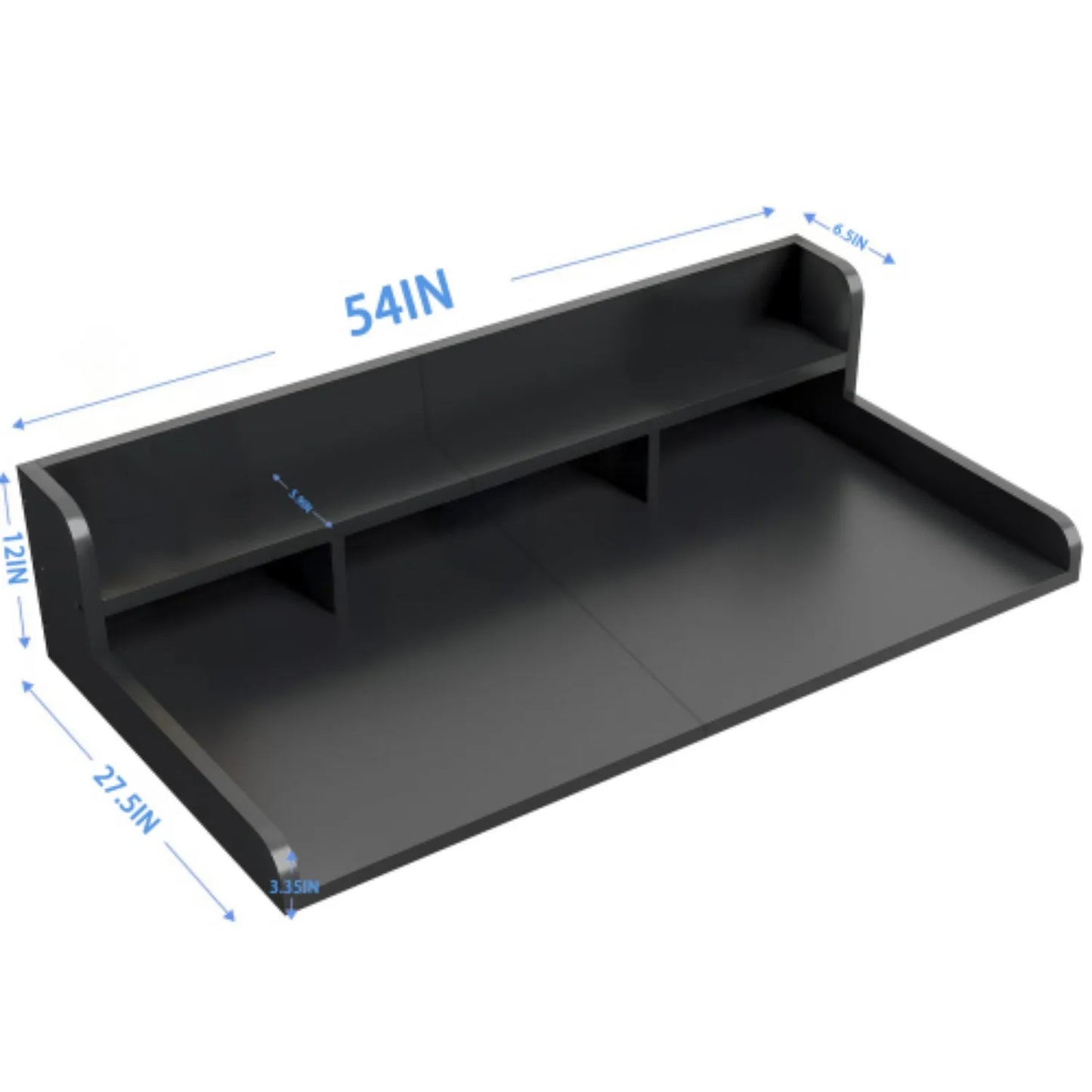Washer Dryer Laundry Countertop With 2-Tier Storage Shelf & Edge Rails, Laundry Over Washing Top Protector For Washer And Dryer