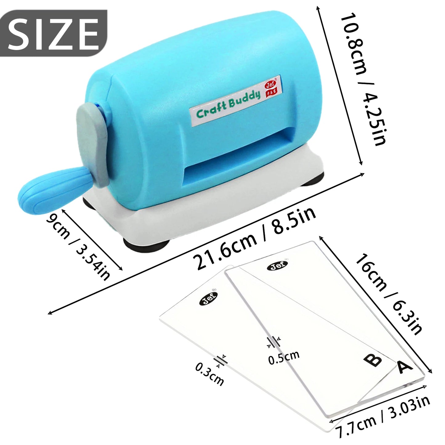 Craft Buddy Manual Die Cutting & Embossing Machine – 2-in-1 Portable Hand Crank Paper Cutter for Scrapbooking, Card Making, DIY