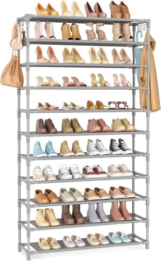 11-Tier Metal Shoe Rack Large Capacity For Closet Durable