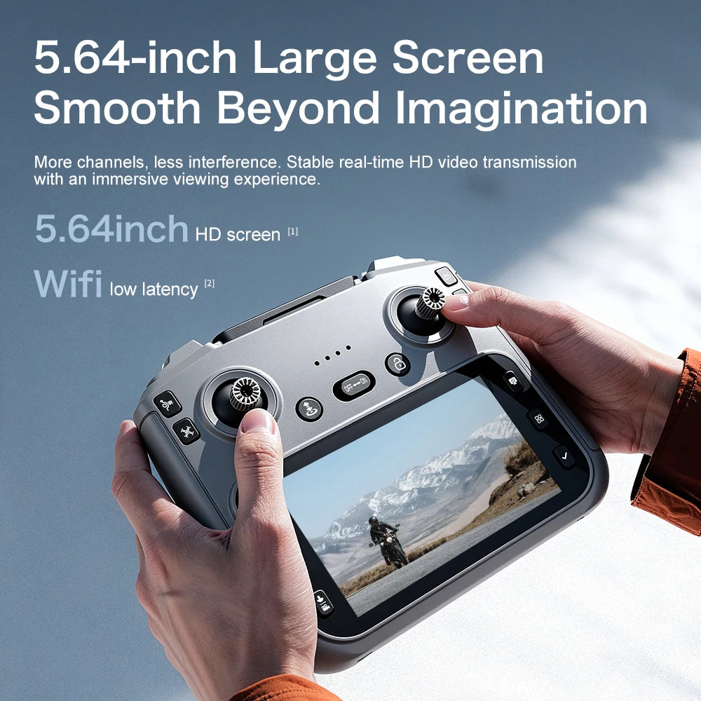 Foldable Drone with 4K Dual Cameras, 12.5CM Screen Remote, Brushless Motor, Optical Flow Hover, Intelligent Obstacle Avoidance, RC Quadcopter for Adults & Kids
