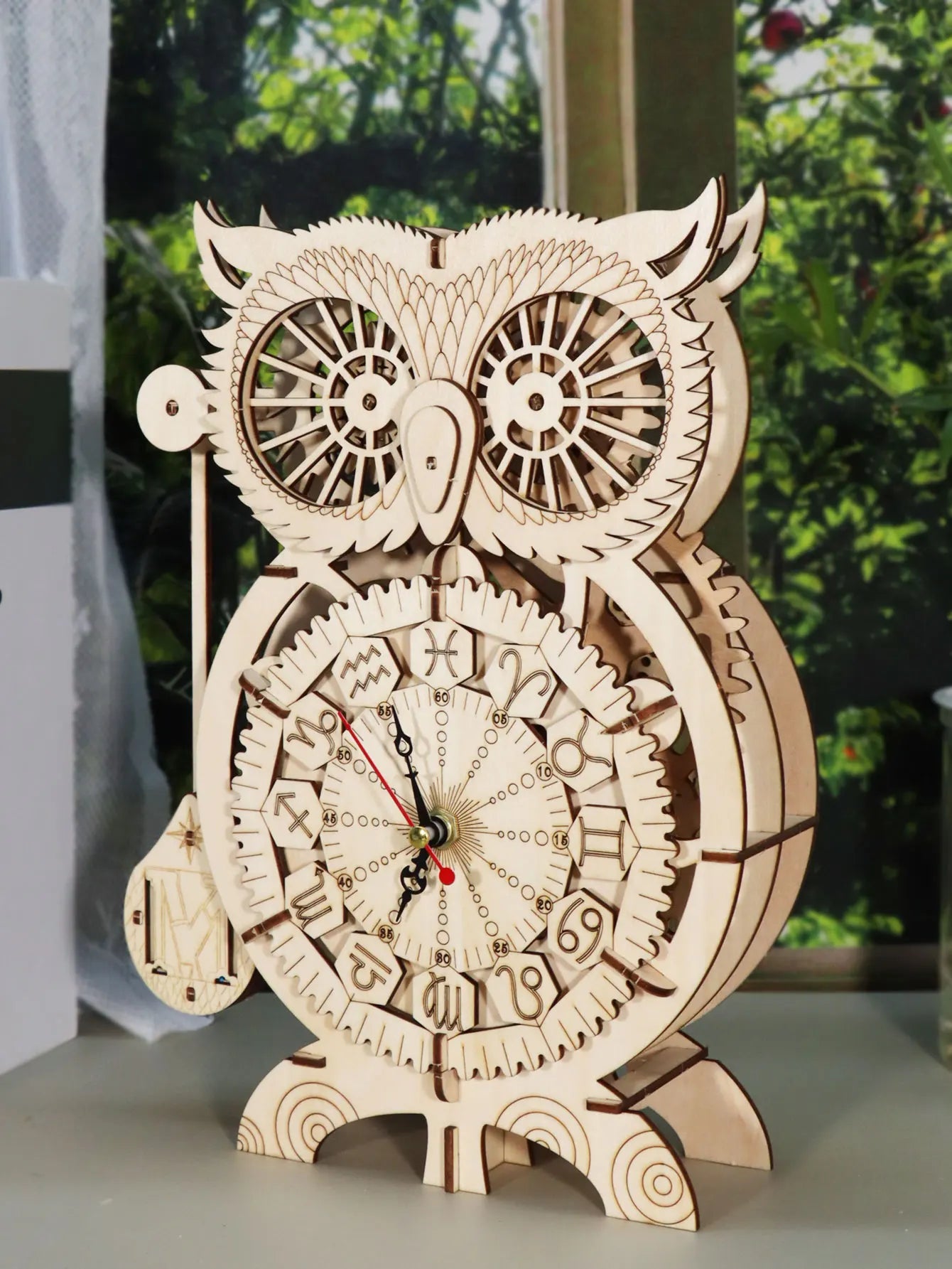 Music Park 3D Wooden Puzzle Owl Clock Model Build Kit
