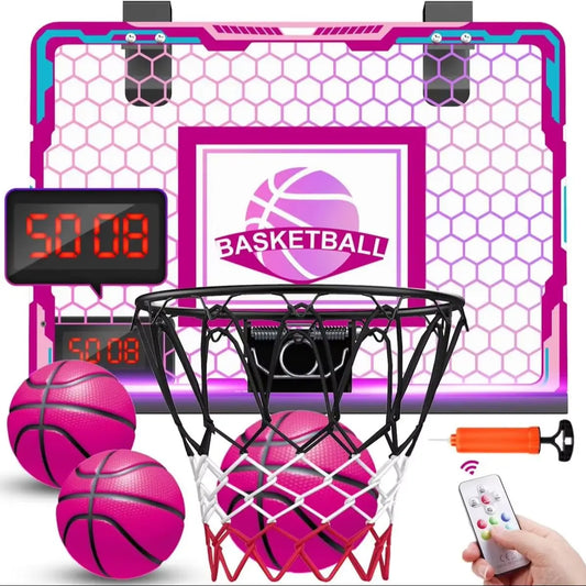 VATOS Mini Basketball Hoop Scoreboard With 7 Color LED Lights