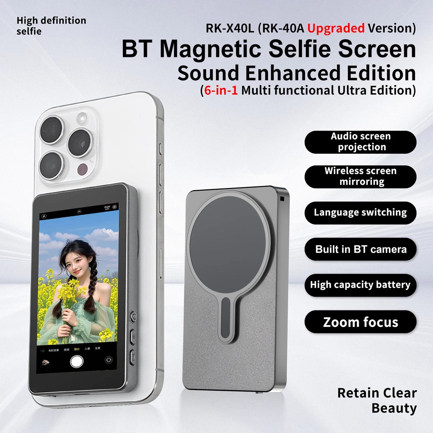 Phone Vlog Selfie Monitor Screen For Live Streaming And Recording