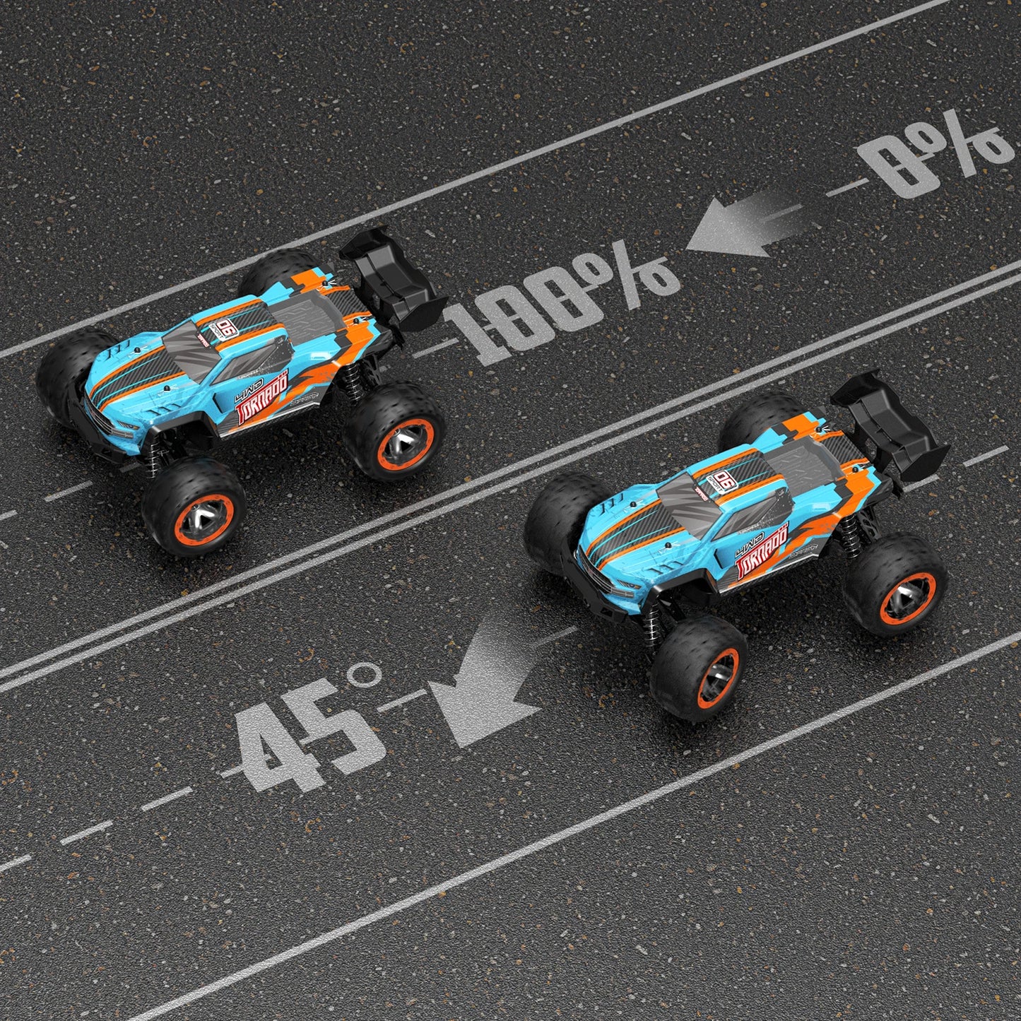 RACENT 4x4 All Terrain RC Truck High Speed Remote Control Car