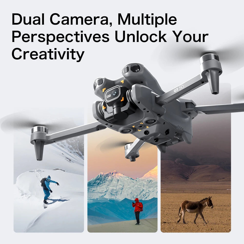 Foldable Drone with 4K Dual Cameras, 12.5CM Screen Remote, Brushless Motor, Optical Flow Hover, Intelligent Obstacle Avoidance, RC Quadcopter for Adults & Kids