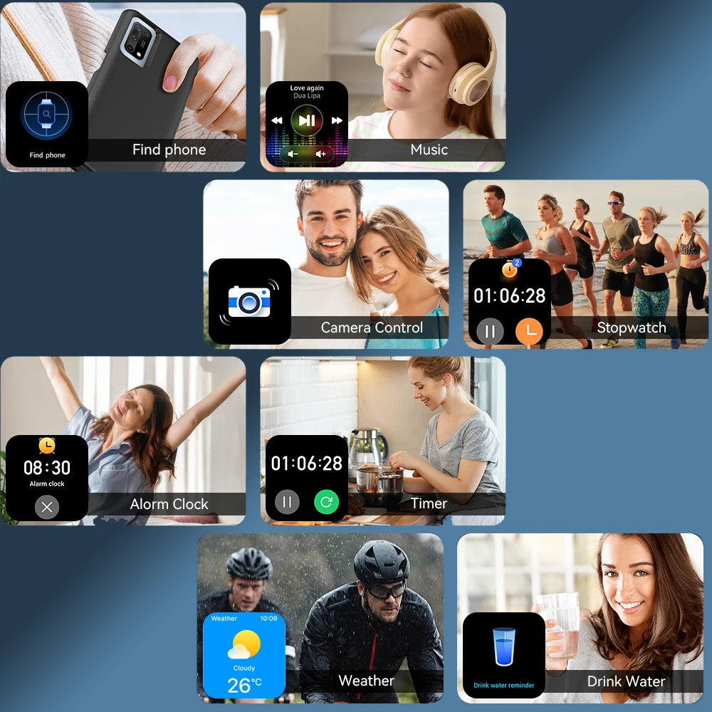 SENBONO Smart Watch Fitness Tracker IP68 Waterproof 100 Day Standby