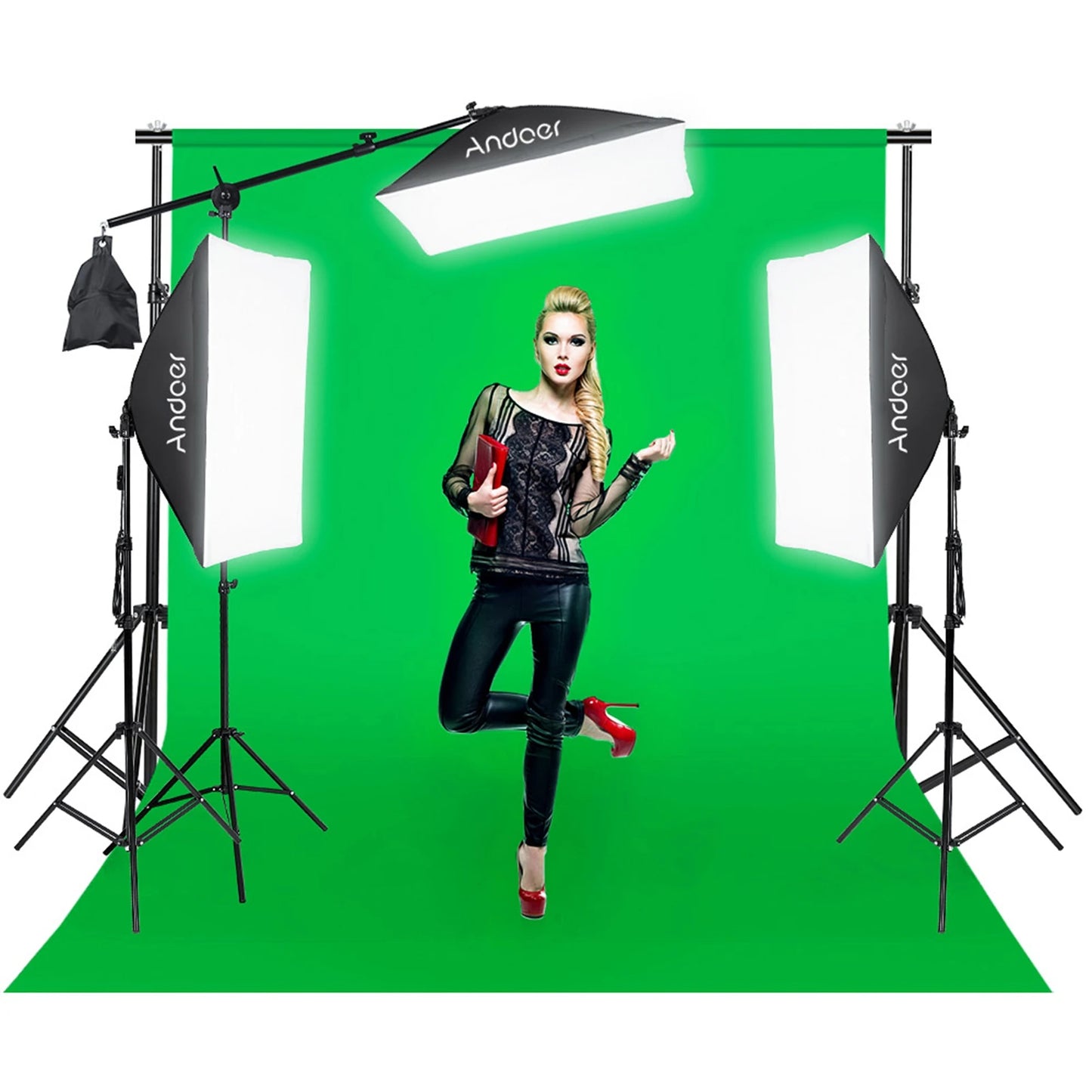 Professional Studio Softbox Lighting Kit With Stand Umbrella 40W Bulbs