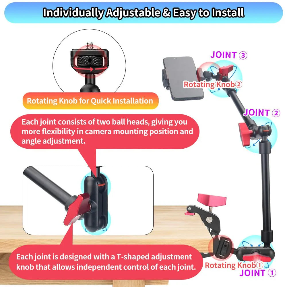 Magic Arm Adjustable Camera Bracket With Friction Lock