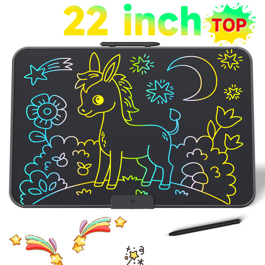 22 Inch LCD Writing Tablet for Kids, Colorful Electronic Drawing Board, Rechargeable Digital Doodle Pad, Learning Writing Board