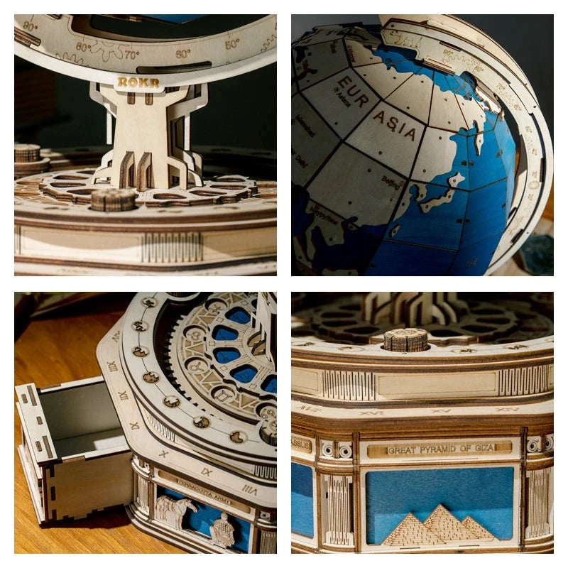 Robotime Globe Earth 3D Wooden Puzzle Ball Gift Toy