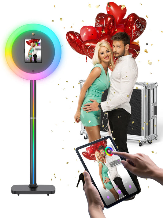 Neson iPad Photo Booth Machine With RGB Ring Light And APP Control