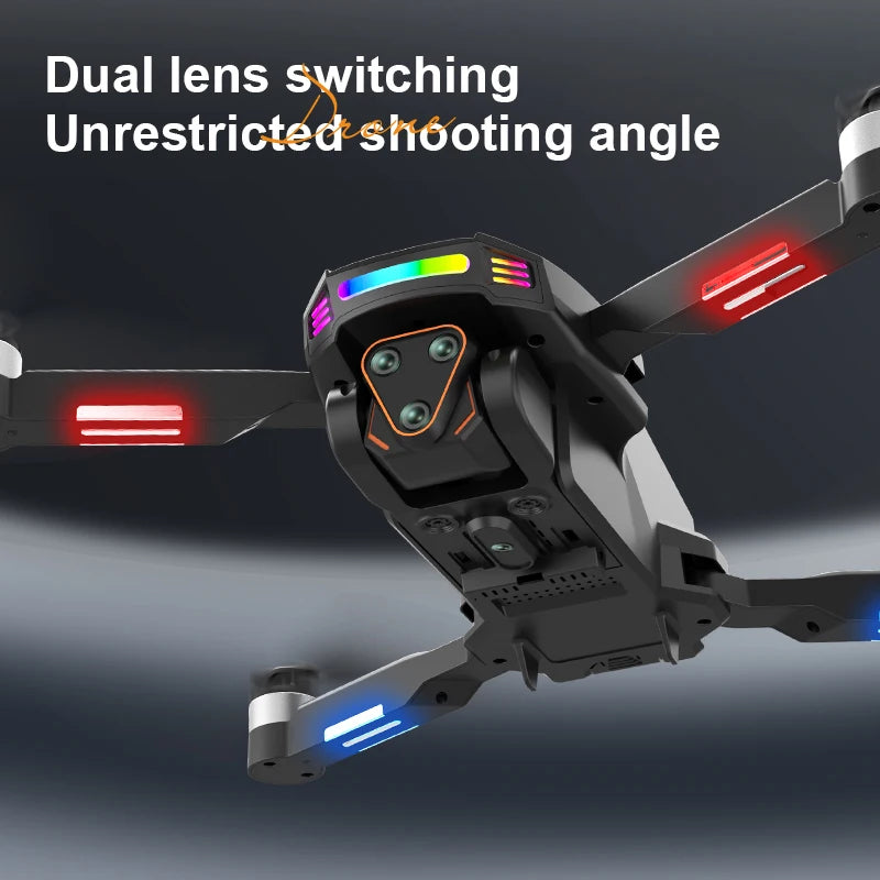 Drone with Camera for Adults, Foldable GPS Drone with Screen Remote Control, 4K HD Camera, Brushless Motor, Real-time Image Transmission, No Phone Needed, RC Quadcopter for Beginners